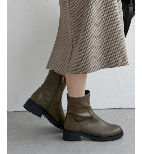 ikka「PUストレッチトラックソールブーツ」|その他|