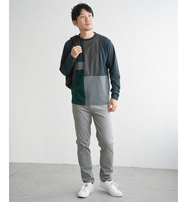 ikka「ブロックスポンチグラデロンＴ」|Tシャツ・カットソー|