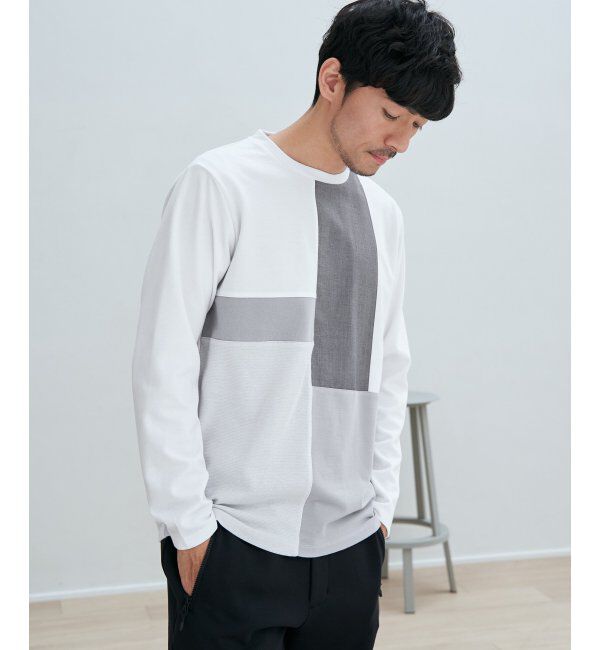 ikka「ブロックスポンチグラデロンＴ」|Tシャツ・カットソー|