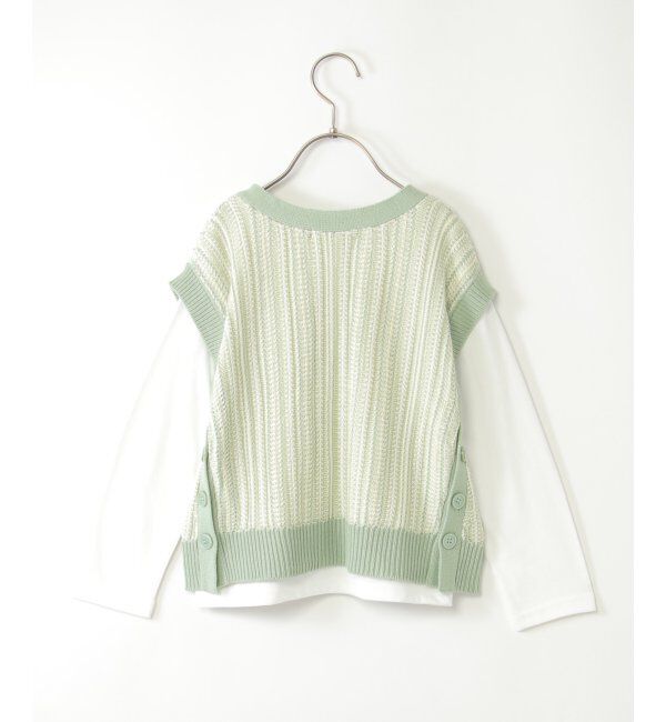 ikka kids「【親子おそろい】サイドボタンニットベストアンサンブル（120~160cm）」|その他|