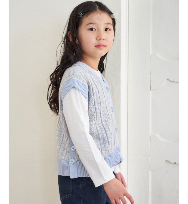 ikka kids「【親子おそろい】サイドボタンニットベストアンサンブル（120~160cm）」|その他|