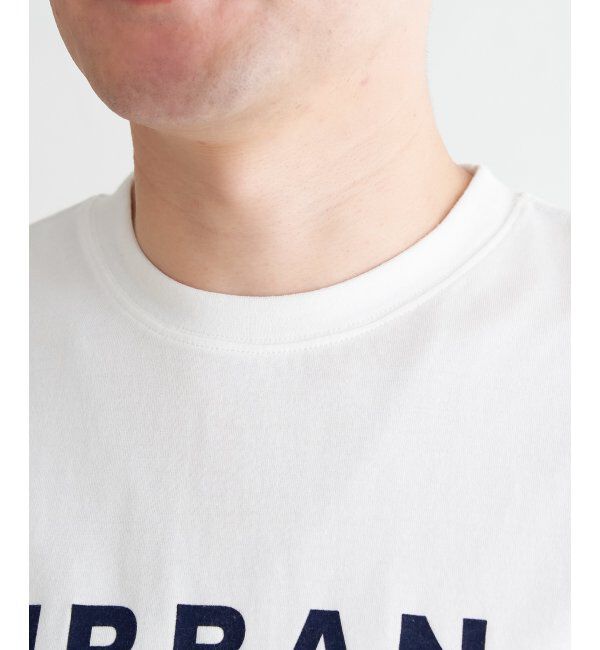 ikka「URBAN NATURE LIFE アーバンネイチャーライフ フロッキープリントTシャツ」|Tシャツ・カットソー|