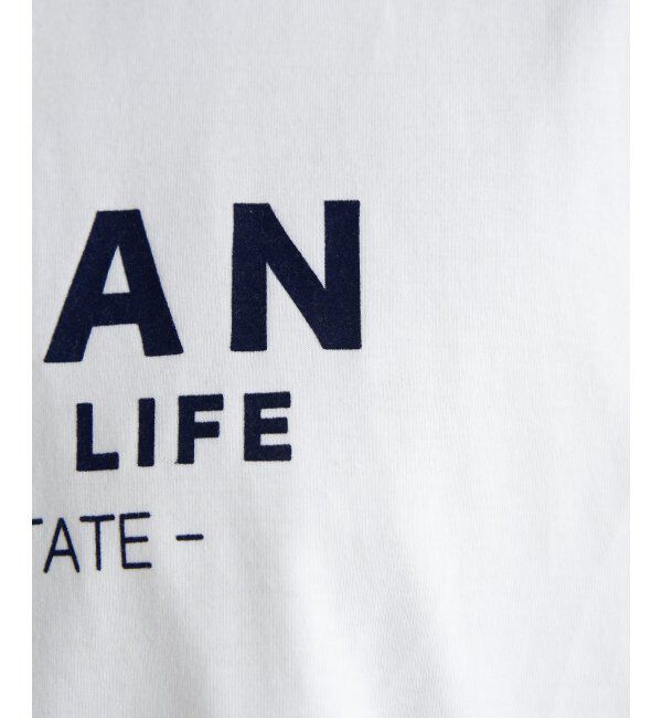 ikka「URBAN NATURE LIFE アーバンネイチャーライフ フロッキープリントTシャツ」|Tシャツ・カットソー|