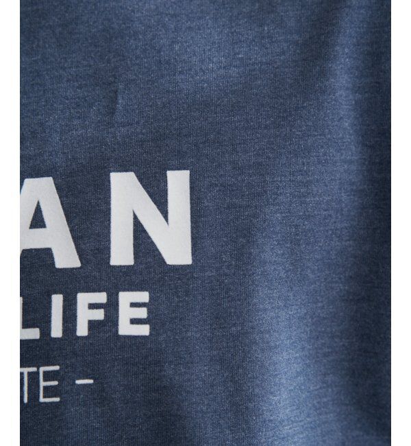ikka「URBAN NATURE LIFE アーバンネイチャーライフ フロッキープリントTシャツ」|Tシャツ・カットソー|