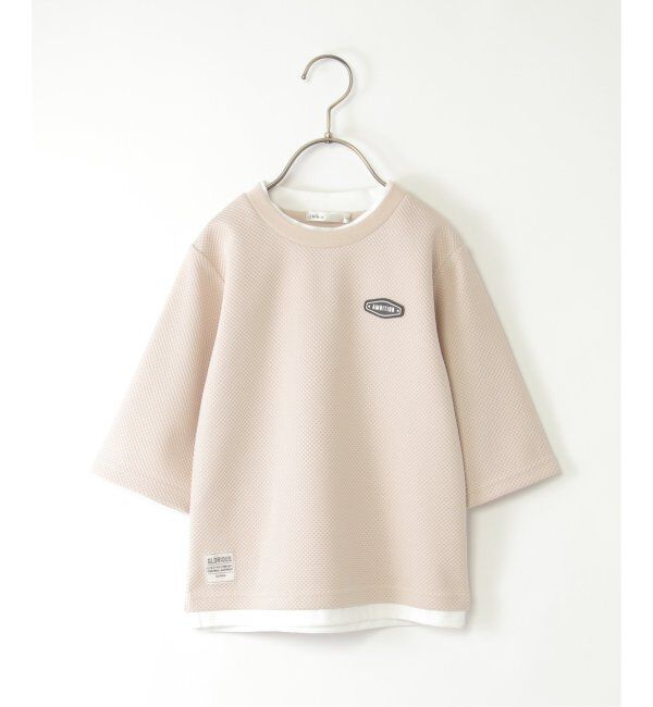 ikka kids「【親子おそろい】パイナップルレイヤード7分袖Tシャツ（120~160cm）」|Tシャツ・カットソー|