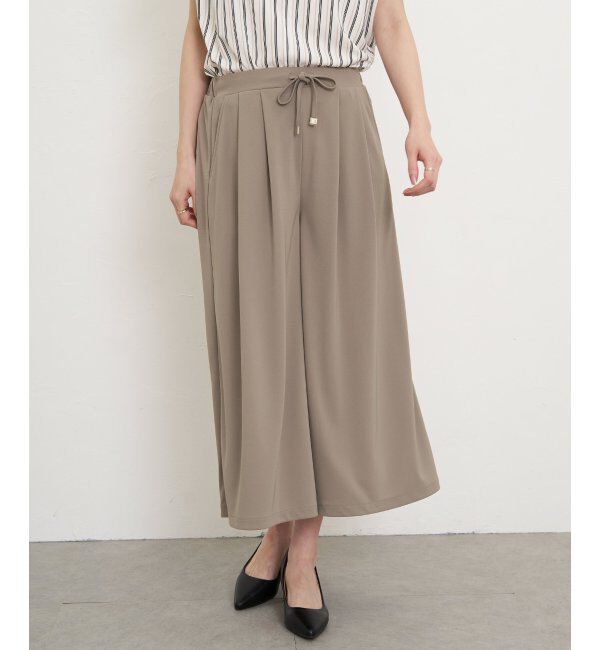 IKKA LOUNGE「【接触冷感／セットアップ対応】GOKU楽冷感さらっとパンツ」|その他|ベージュ