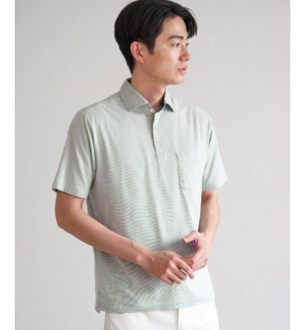 IKKA LOUNGE「【吸水速乾／イージーケア】アーバンドライカッタウェーポロシャツ」|Tシャツ・カットソー|グリーン