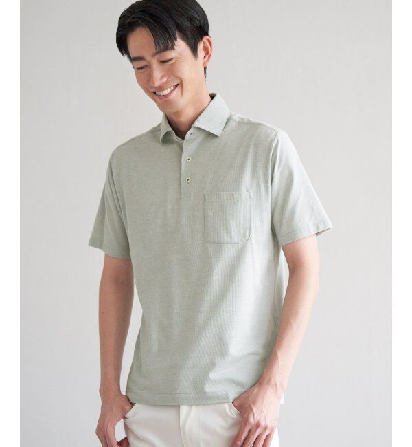 IKKA LOUNGE「【吸水速乾／イージーケア】アーバンドライカッタウェーポロシャツ」|Tシャツ・カットソー|