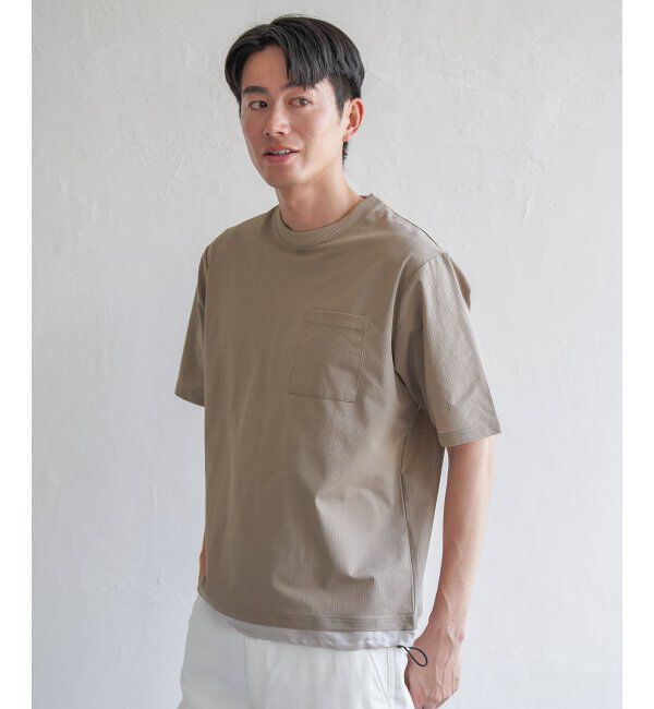 ikka「ドライメッシュドロストTシャツ」|Tシャツ・カットソー|