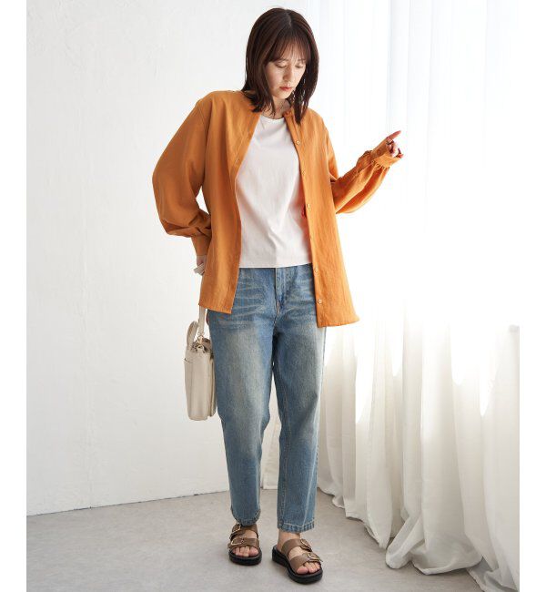 ikka「【親子コーデ】マルチWAYバンドカラーシャツ」|シャツ・ブラウス|