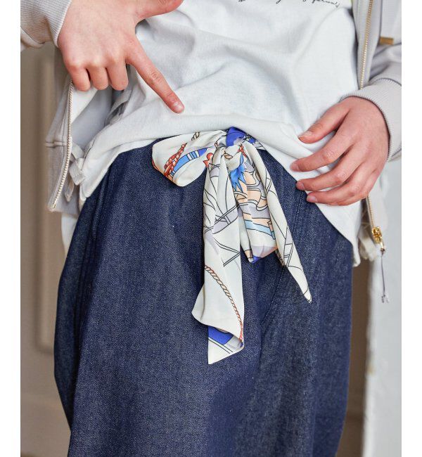 ikka kids「スカーフベルト付きバレルデニムパンツ」|その他|