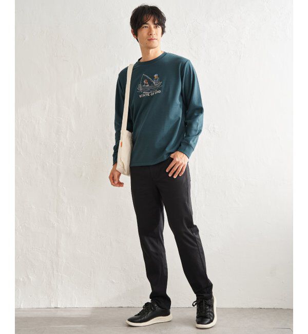 ikka「ポンチ刺繍ロンT」|Tシャツ・カットソー|