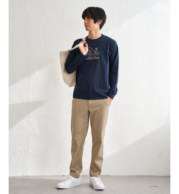 ikka「ポンチ刺繍ロンT」|Tシャツ・カットソー|