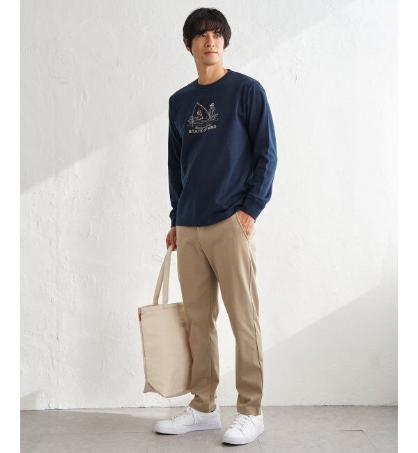 ikka「ポンチ刺繍ロンT」|Tシャツ・カットソー|