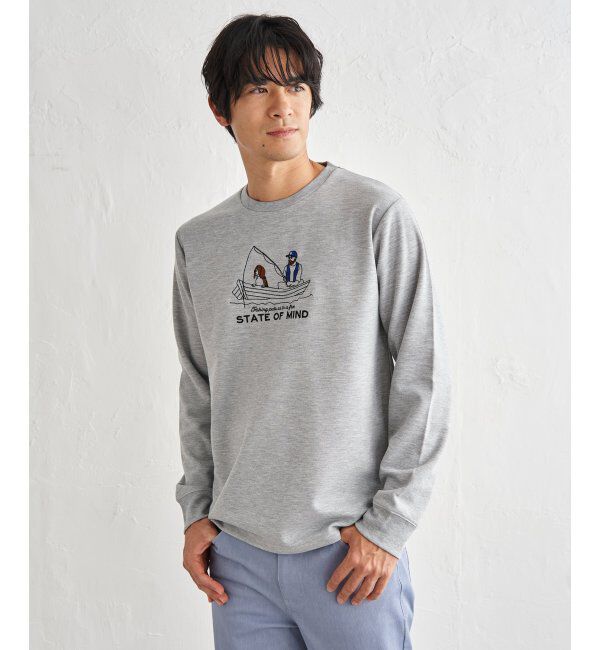 ikka「ポンチ刺繍ロンT」|Tシャツ・カットソー|