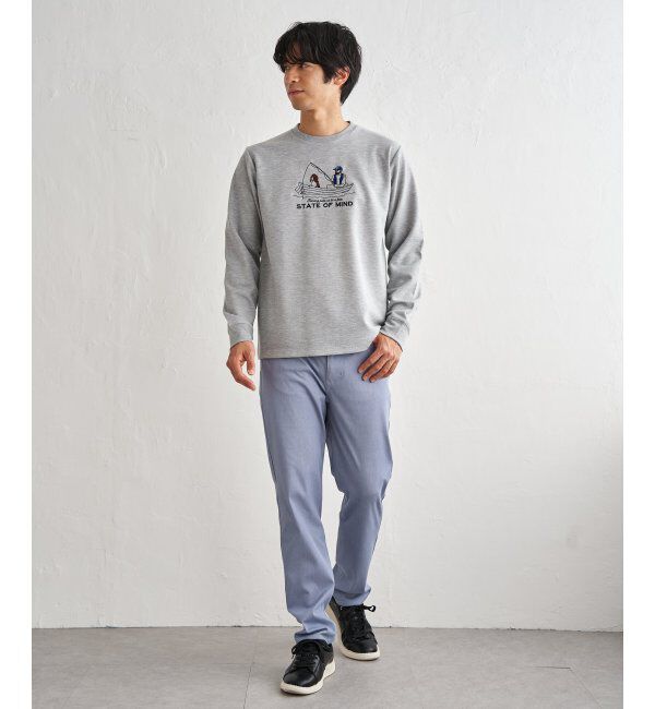 ikka「ポンチ刺繍ロンT」|Tシャツ・カットソー|