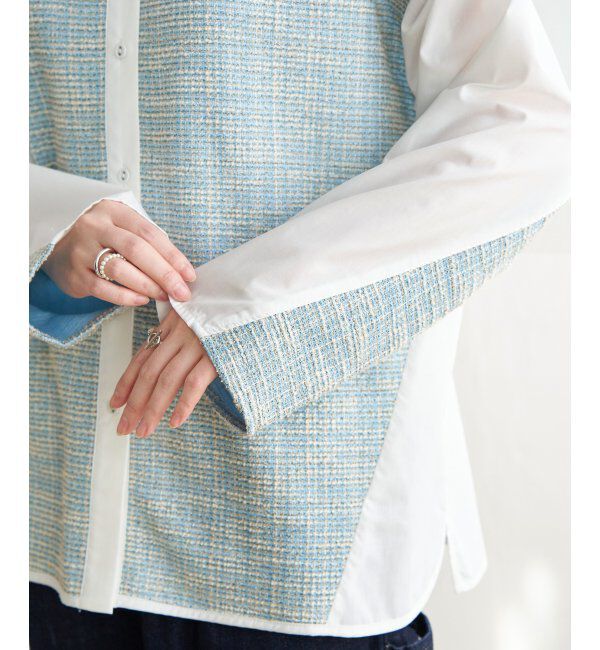 Lbc with Life「異素材切り替えシャツ」|シャツ・ブラウス|