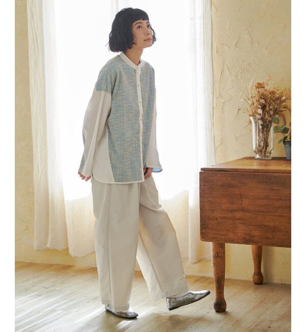 Lbc with Life「異素材切り替えシャツ」|シャツ・ブラウス|