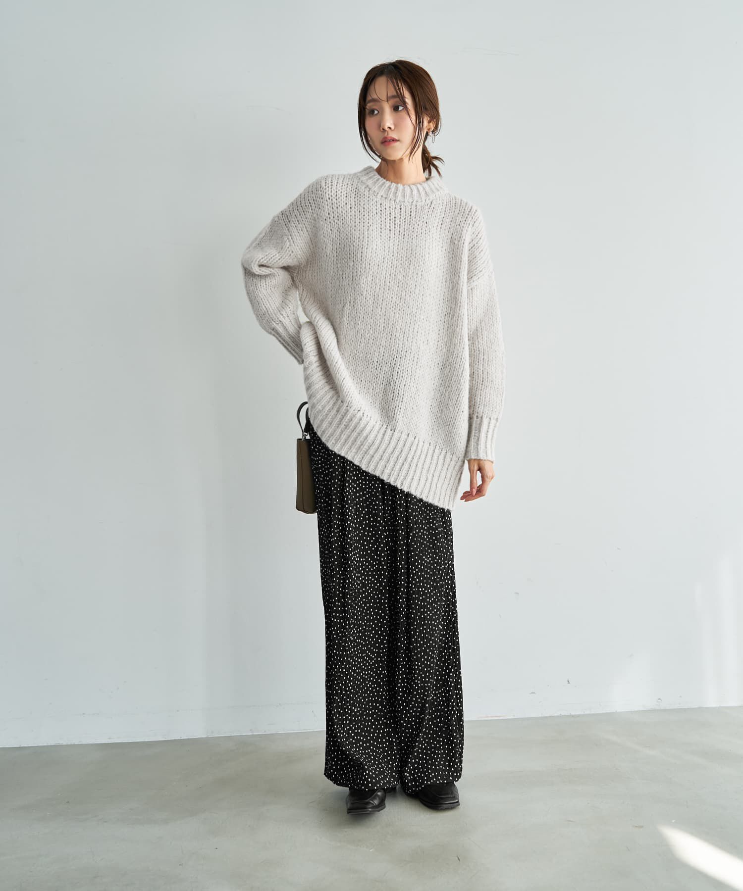 STYLE DELI「【LUXE】楊柳スモールドット柄プリーツパンツ」|その他|