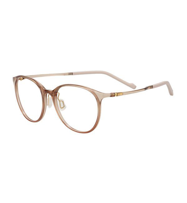  「MAQuillAGE(マキアージュ) コラボ｜ 血色感 メガネ | 中顔面短縮みえ メイク 大人可愛い レンズ交換券付」|メガネ|