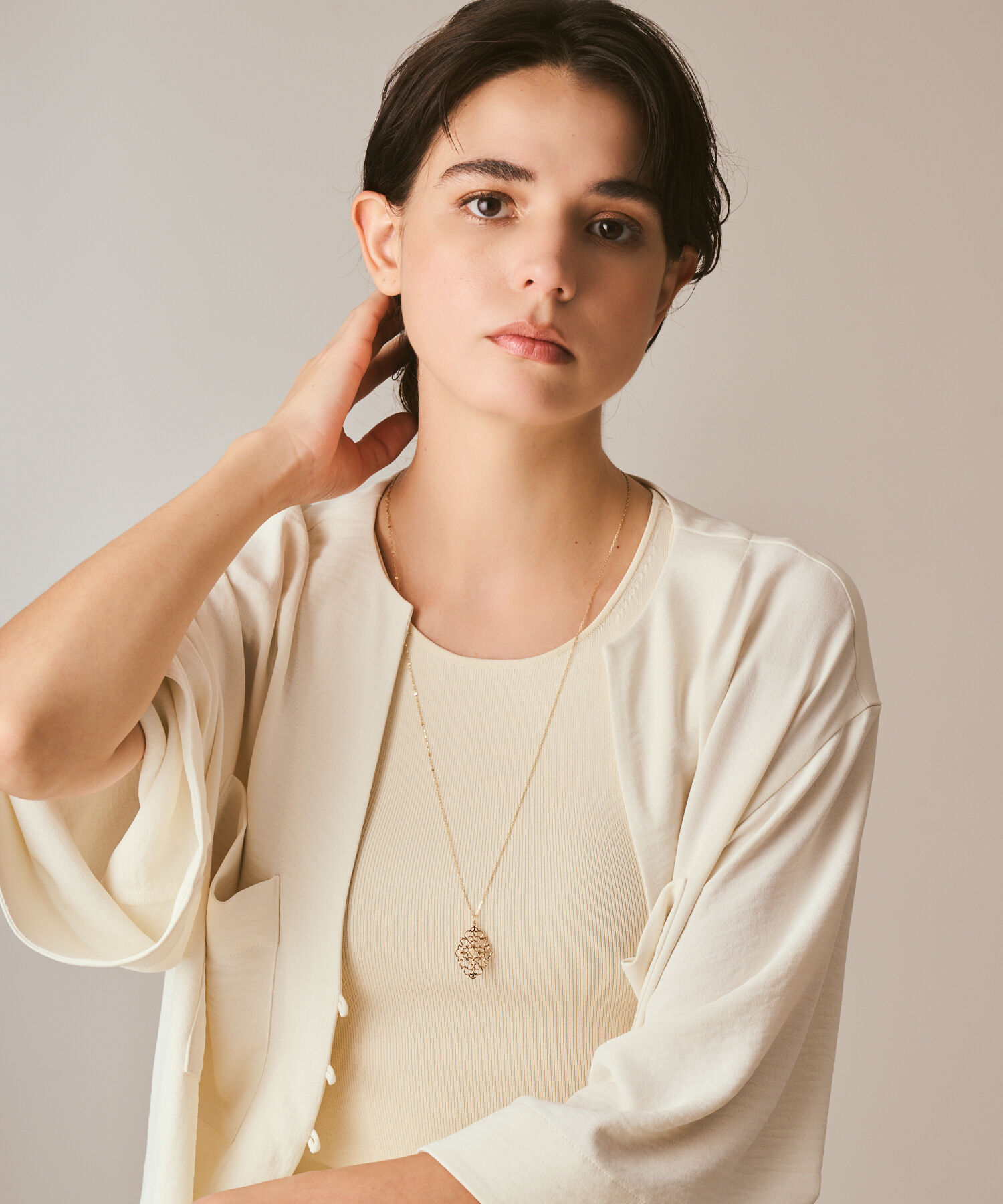 agete「K10ネックレスチェーン（70cm）」|ネックレス|