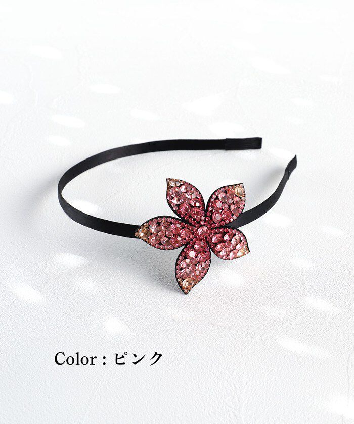 BACKYARD FAMILY「Rora カチューシャ キッズ 通販 ローラ キラキラフラワー 髪飾り 髪留め 髪どめ」|その他|