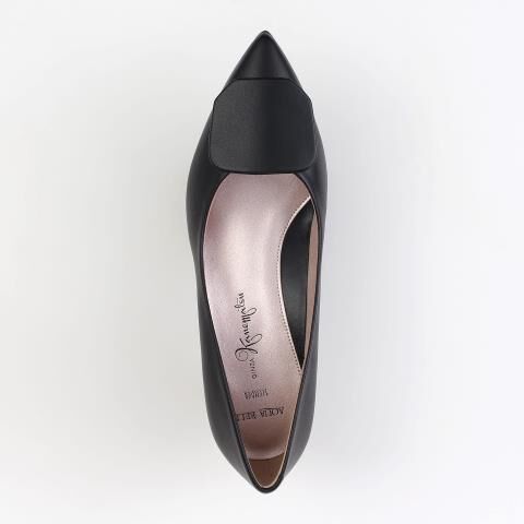 銀座かねまつ「LSBF2612SHPBLK【本革】【Bウィズ】アクアベルスレンダーパンプス」|パンプス|