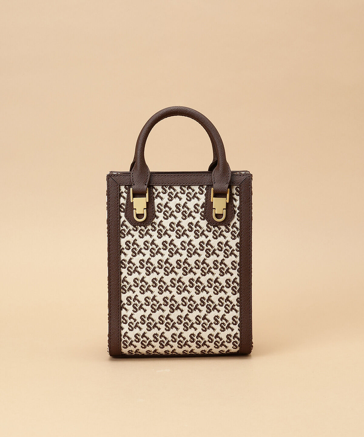 Samantha Thavasa「ST Jacquard シルエット 縦型スクエアトートバッグ」|トートバッグ|