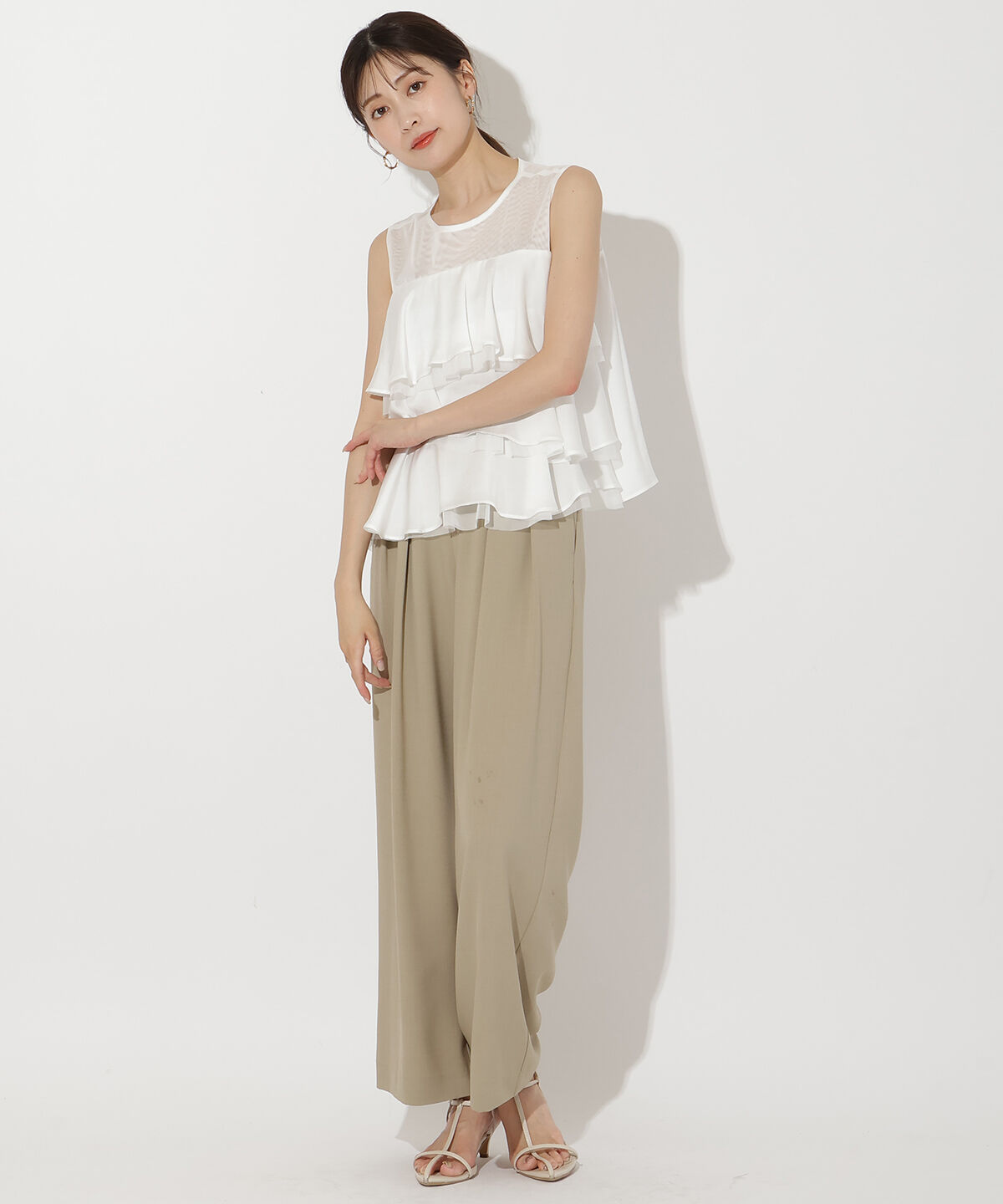 アンドクチュール「ティアードフリルブラウス」|シャツ・ブラウス|