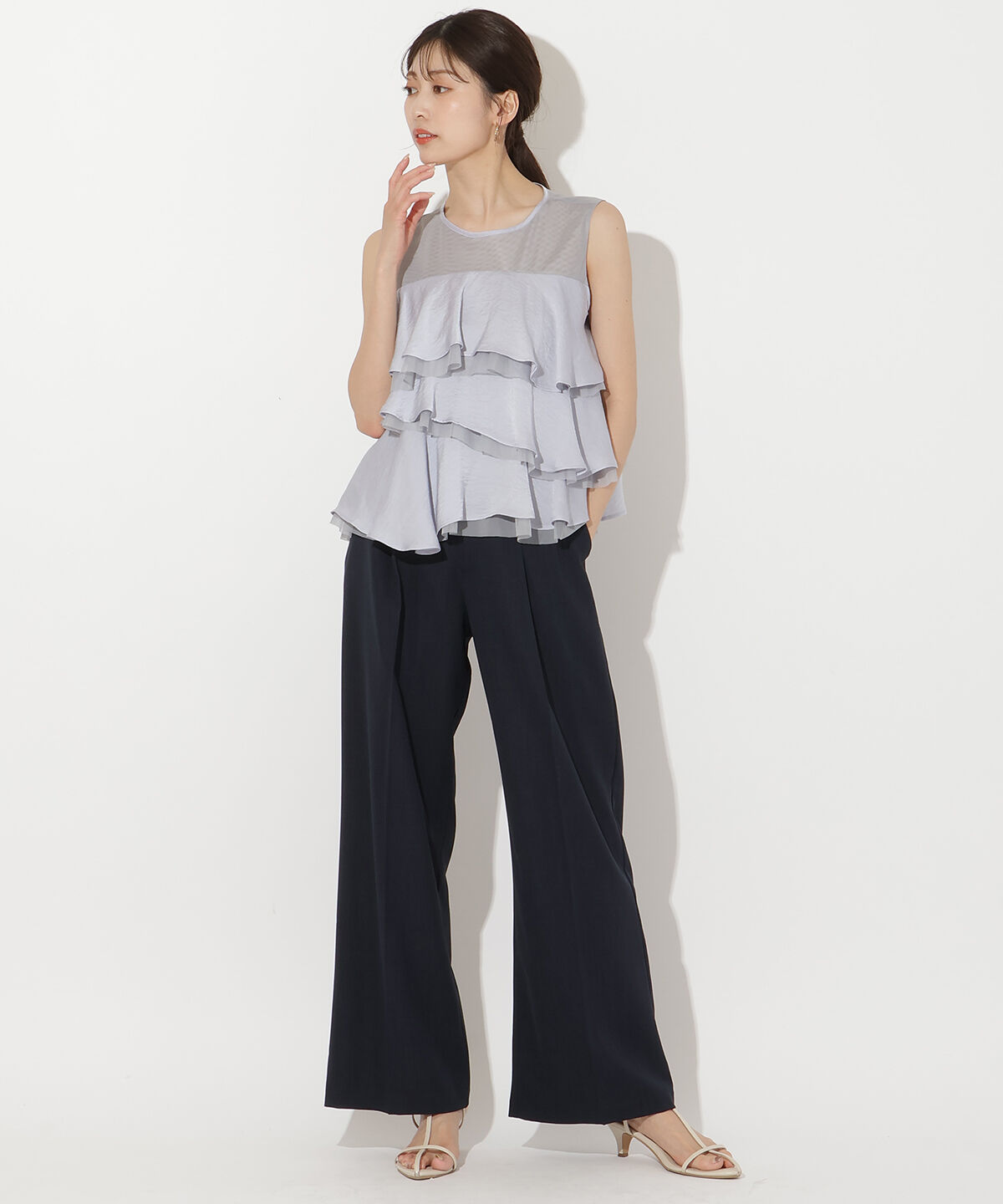 アンドクチュール「ティアードフリルブラウス」|シャツ・ブラウス|