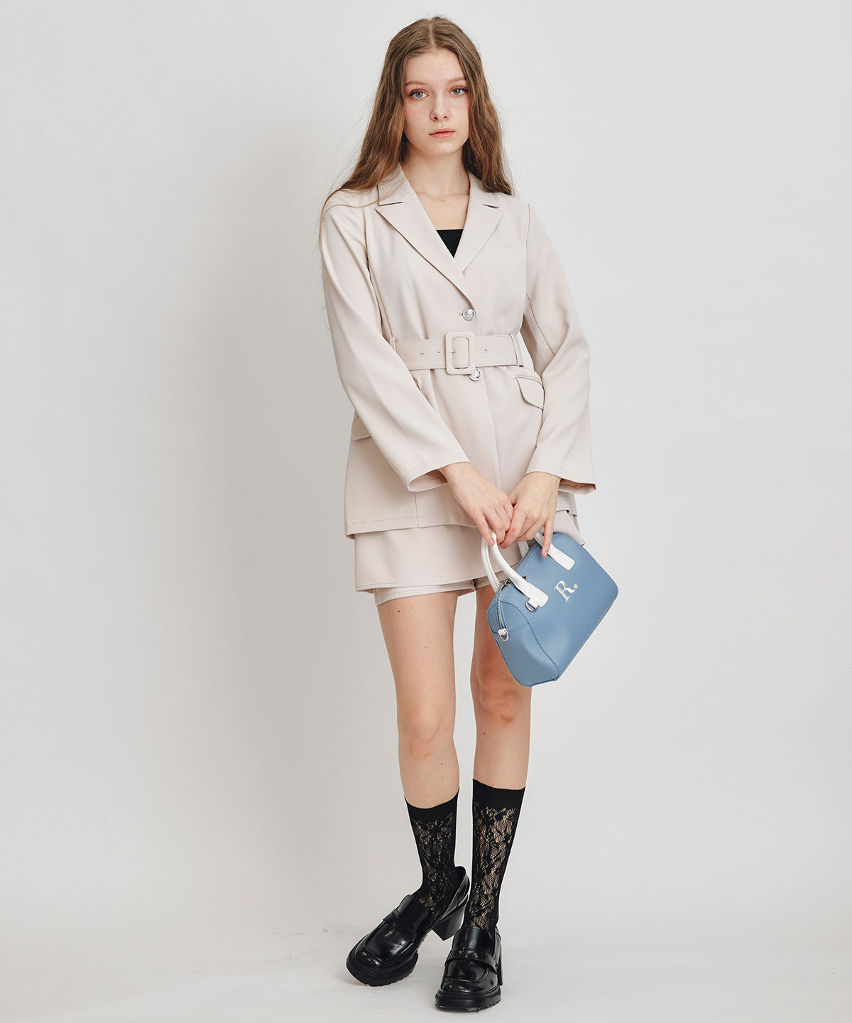 REDYAZEL「アイシーカラーショートパンツレイヤードフレアミニスカート」|フレア|