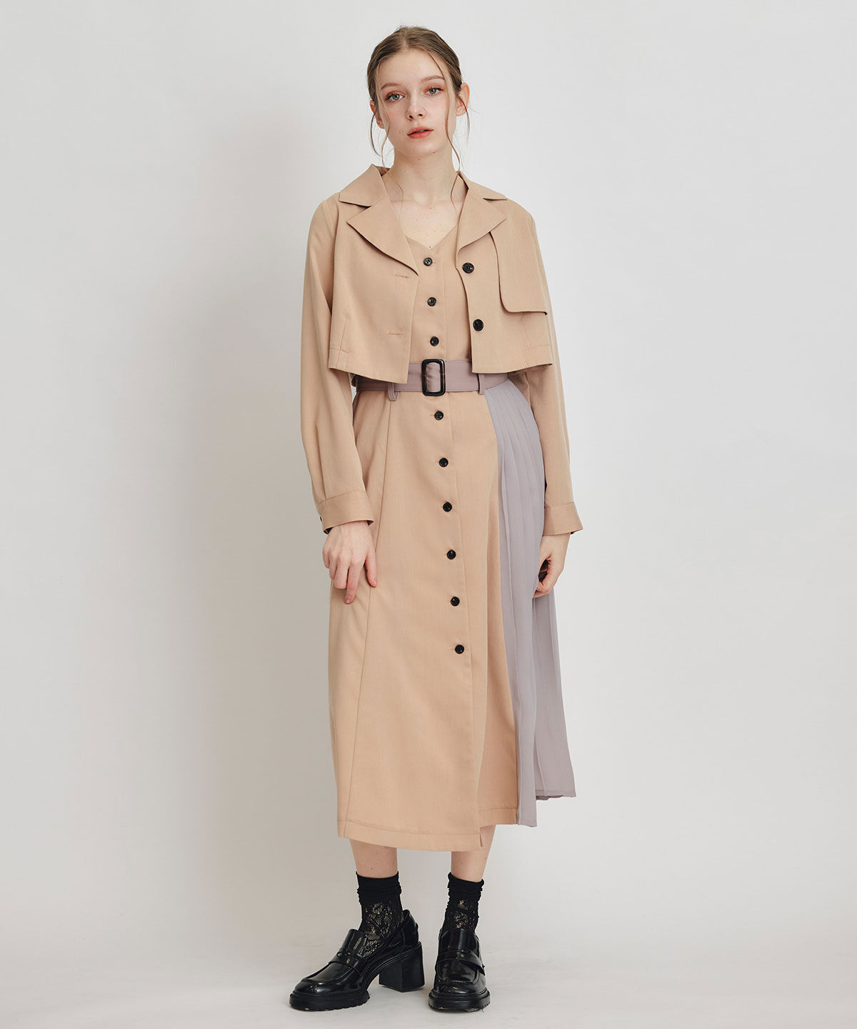 REDYAZEL「ﾄﾚﾝﾁﾃﾞｨﾃｨｰﾙｼｮｰﾄｼｬﾂｼﾞｬｹｯﾄ&times;ﾊﾞｲｶﾗｰﾌﾟ  」|ワンピース|