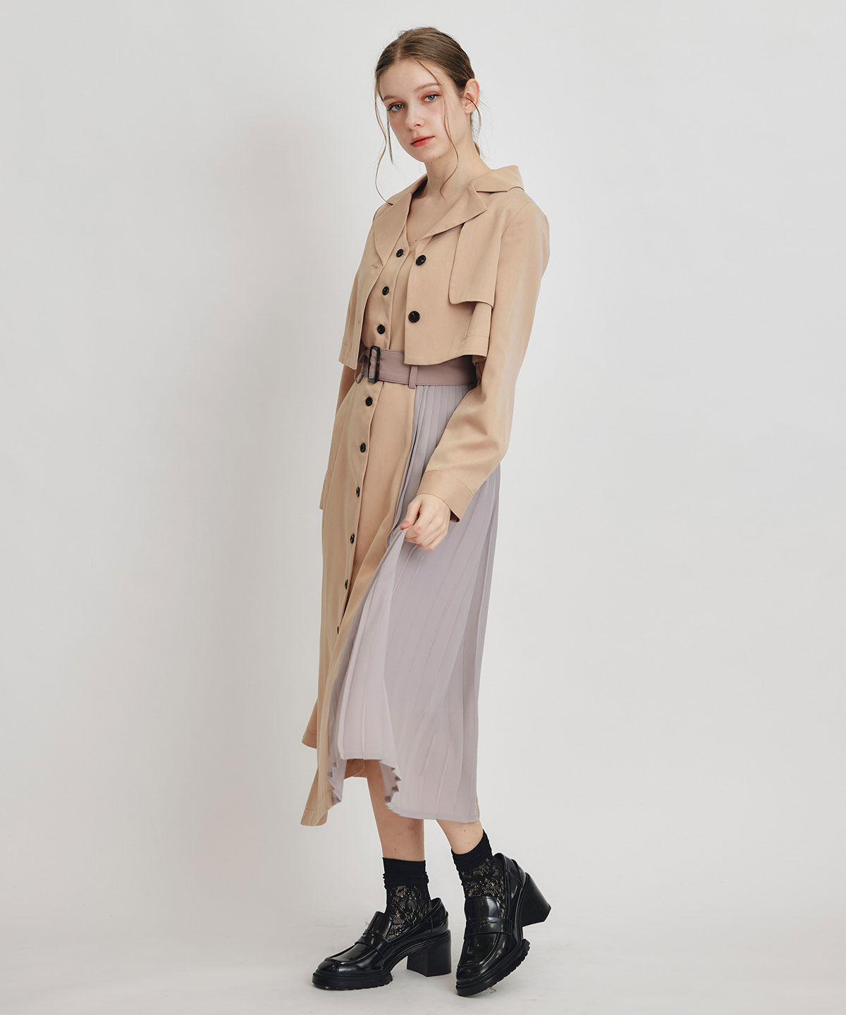 REDYAZEL「ﾄﾚﾝﾁﾃﾞｨﾃｨｰﾙｼｮｰﾄｼｬﾂｼﾞｬｹｯﾄ&times;ﾊﾞｲｶﾗｰﾌﾟ  」|ワンピース|