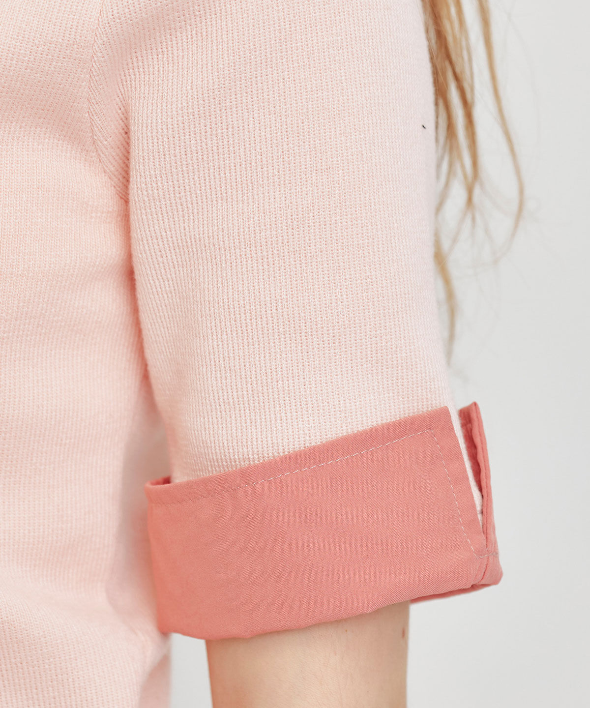 REDYAZEL「ダブルカラーハーフスリーブニットプルオーバー」|ニット・セーター|