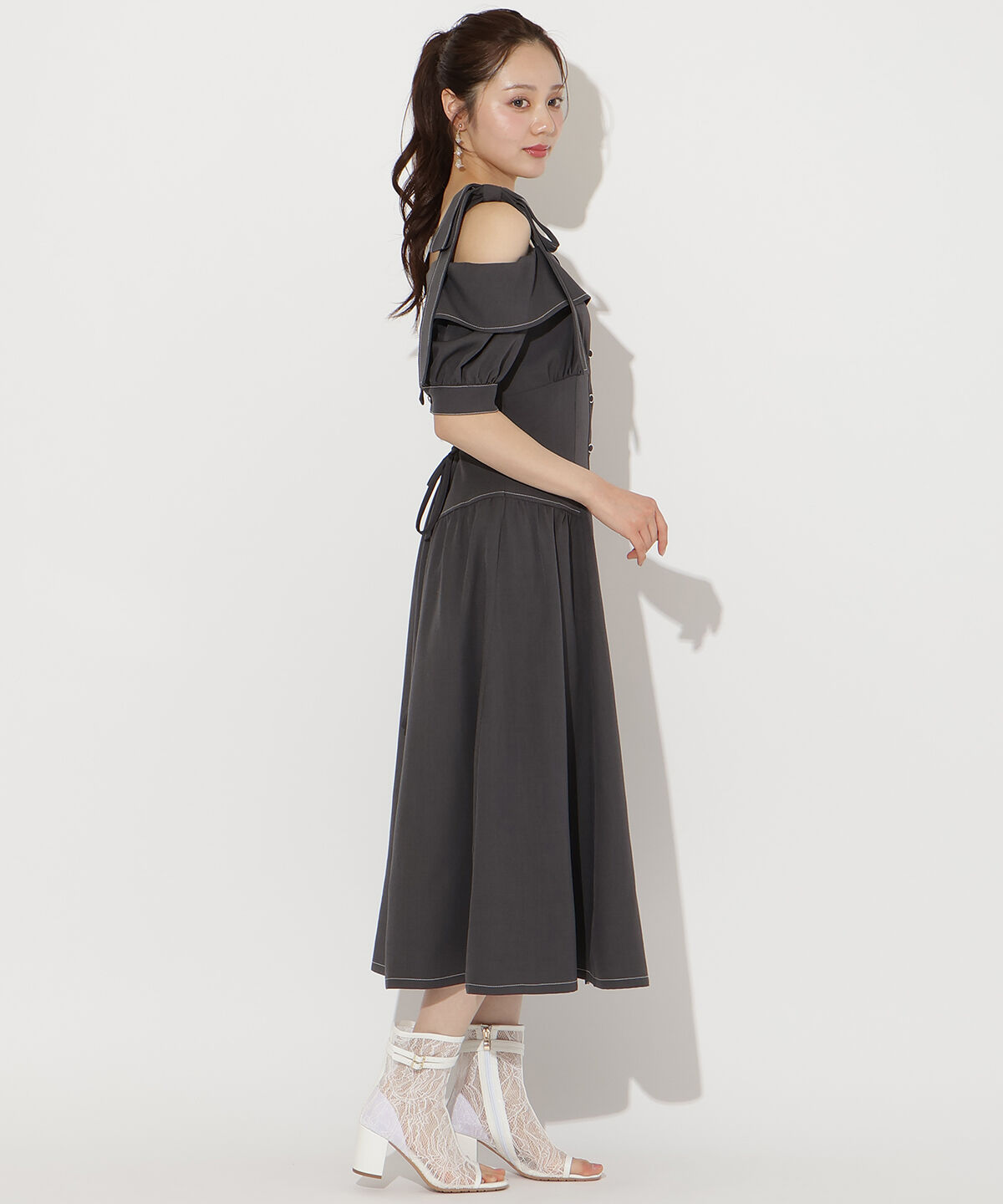 WILLSELECTION「リボンオフショルワンピース」|ワンピース|