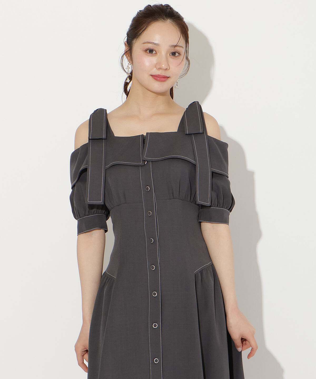 WILLSELECTION「リボンオフショルワンピース」|ワンピース|