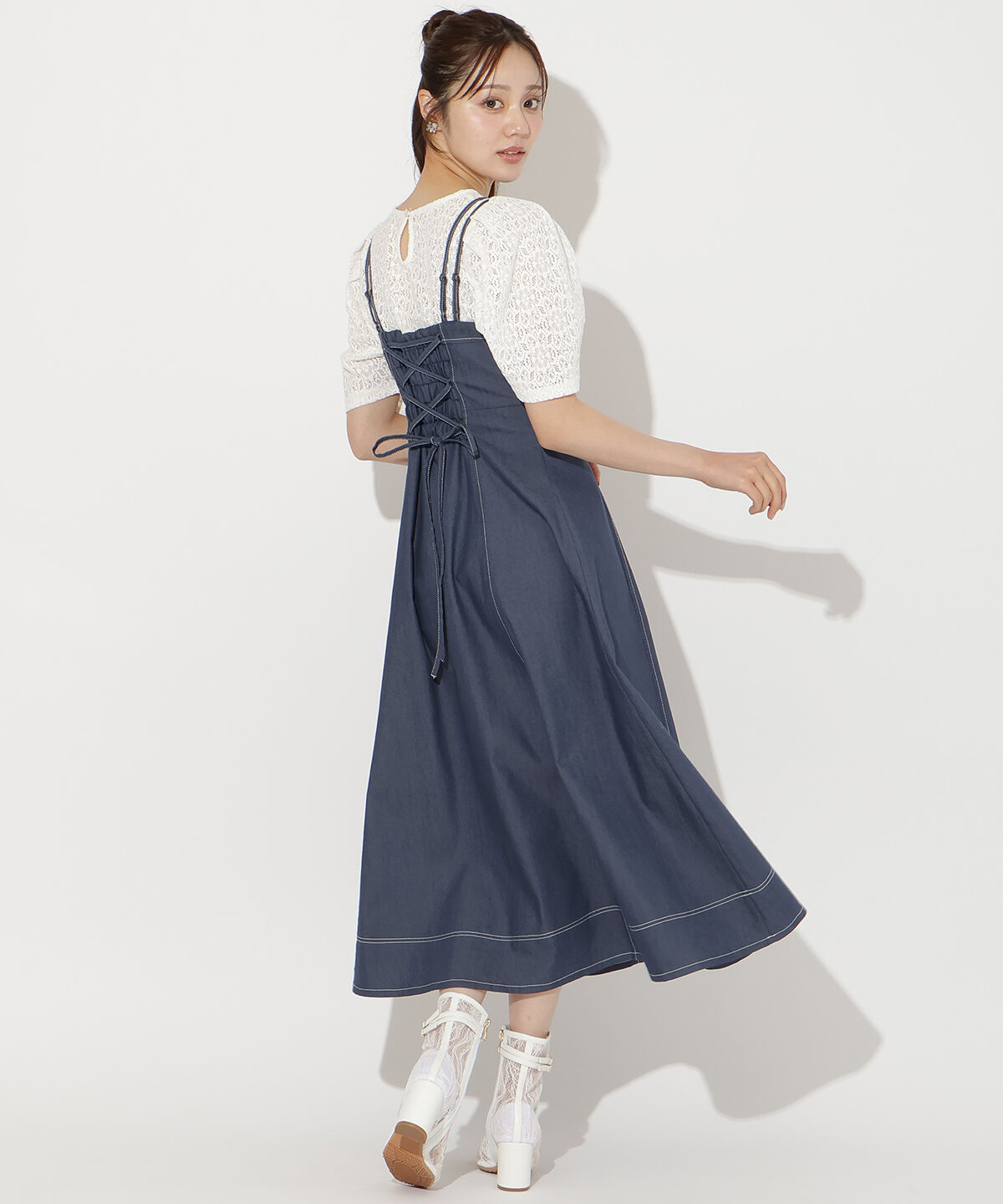 WILLSELECTION「ステッチデザインフレアキャミワンピース」|ワンピース|