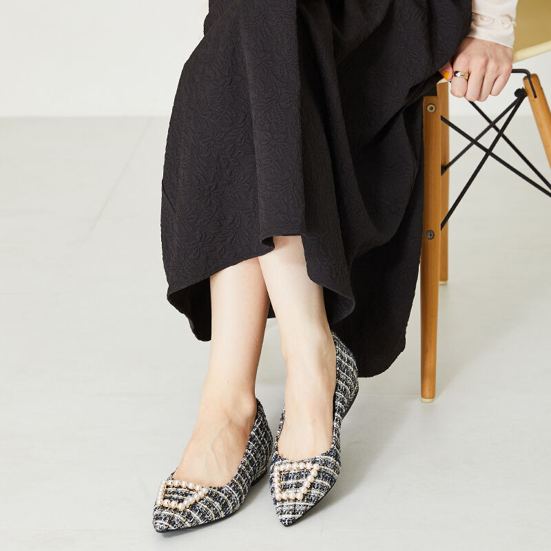 ORiental TRaffic「パールモチーフポインテッドトゥパンプス/41117」|パンプス|NAVY