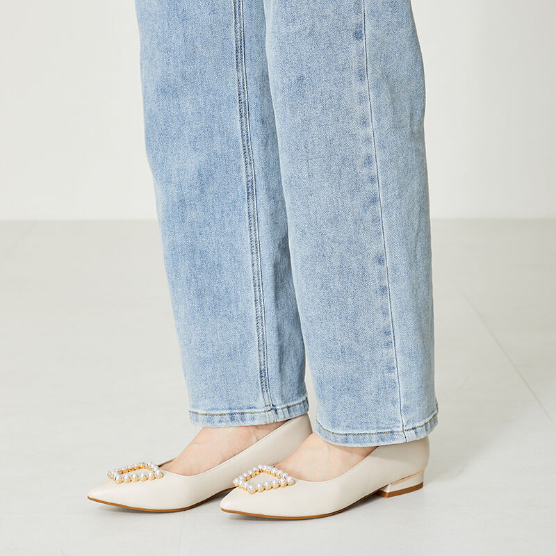 ORiental TRaffic「パールモチーフポインテッドトゥパンプス/41117」|パンプス|WHITE