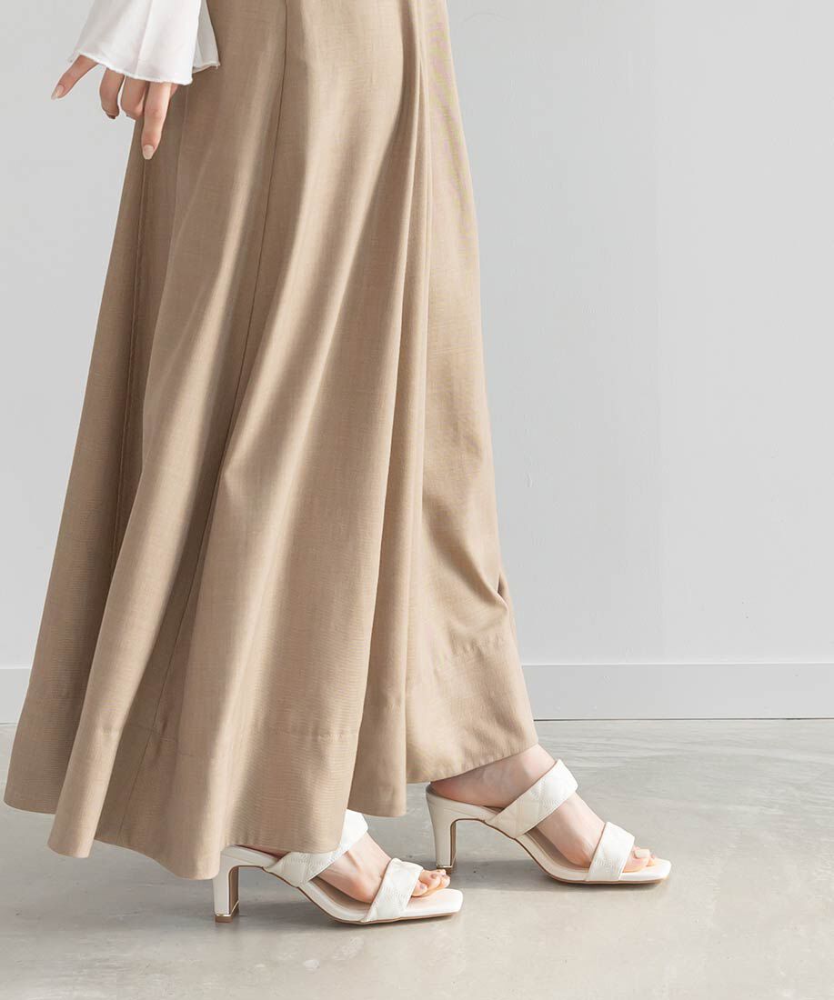  「キルティングミュールサンダル」|パンプス|