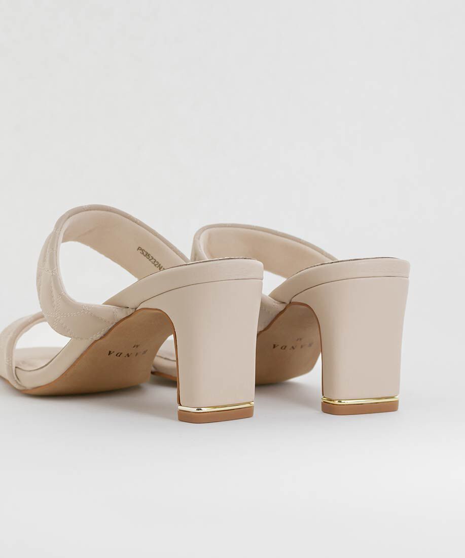  「キルティングミュールサンダル」|パンプス|