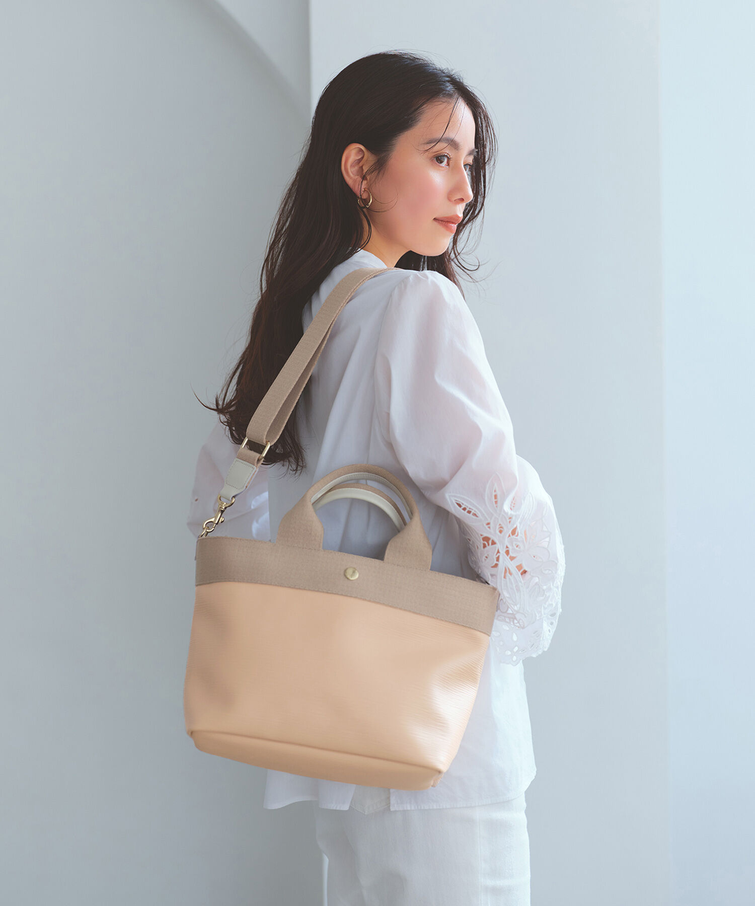 TOPKAPI BREATH「【Breath TOPKAPI】【26SS新色】RIPPLE リプル トート バッグ M（ショルダー付き）」|ショルダー・メッセンジャー|ペールサーモン