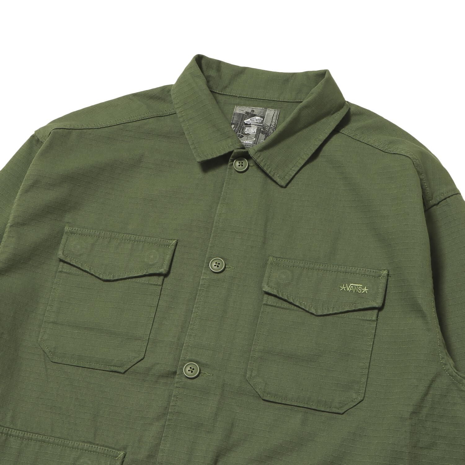 VANS「【VANSｱﾊﾟﾚﾙ】Skate Atiba Military Overshirt」|ポロシャツ|
