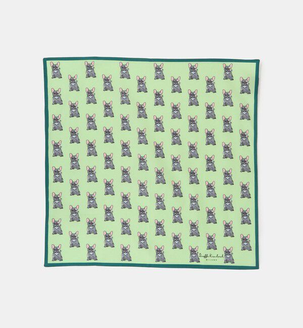 UNITED ARROWS「＜Dieffe Kinloch＞FRENCH BULLDOG/ハンカチ」|ハンカチ|