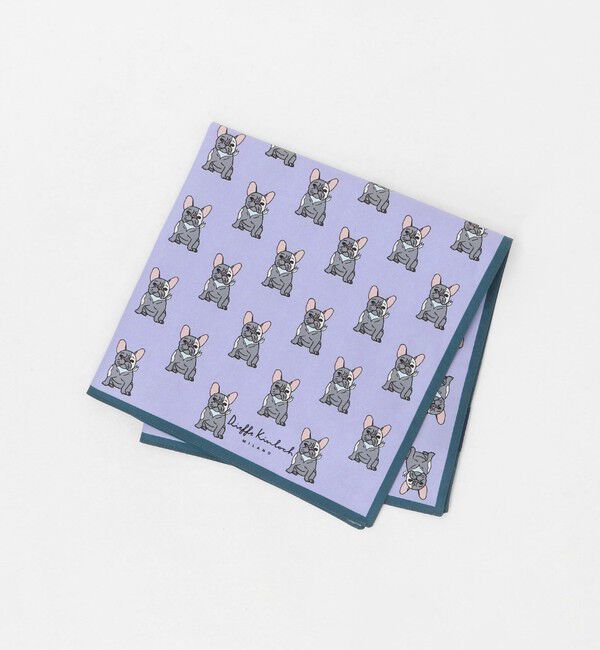 UNITED ARROWS「＜Dieffe Kinloch＞FRENCH BULLDOG/ハンカチ」|ハンカチ|LILAC