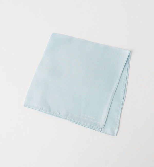 UNITED ARROWS green label relaxing「GLR シルク ソリッド ポケットチーフ」|バンダナ・スカーフ|LT.BLUE