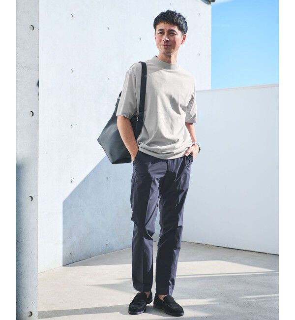 UNITED ARROWS green label relaxing「【WEB限定】JUST fit デイリー モック 半袖 Ｔシャツ カットソー -吸水速乾・抗菌-」|Tシャツ・カットソー|