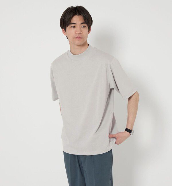 UNITED ARROWS green label relaxing「【WEB限定】JUST fit デイリー モック 半袖 Ｔシャツ カットソー -吸水速乾・抗菌-」|Tシャツ・カットソー|