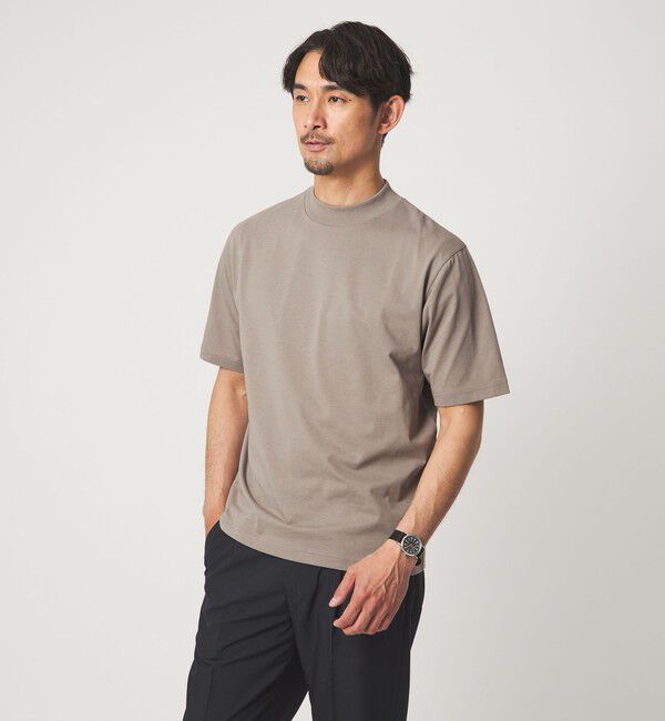 UNITED ARROWS green label relaxing「【WEB限定】JUST fit デイリー モック 半袖 Ｔシャツ カットソー -吸水速乾・抗菌-」|Tシャツ・カットソー|MOCA