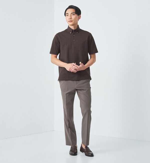 UNITED ARROWS green label relaxing「DUADRY CLEAN バーズアイ ボタンダウン ポロシャツ -吸水速乾・抗菌-」|ポロシャツ|